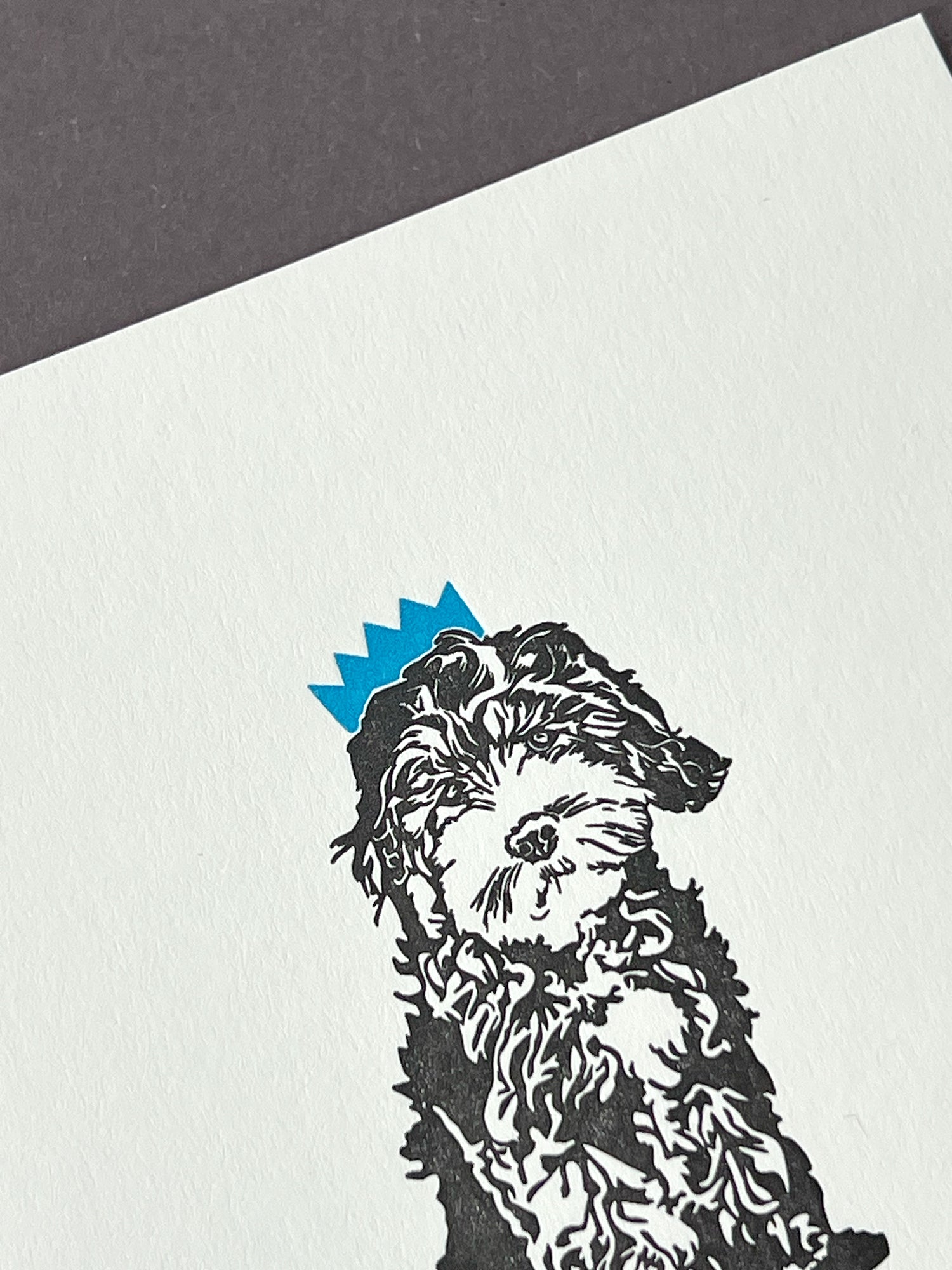 Christmas Cockapoo Letterpress Card