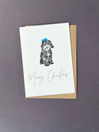 Christmas Cockapoo Letterpress Card