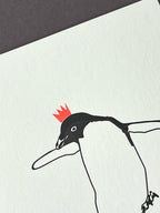 Christmas Penguin Letterpress Card | Christmas Card