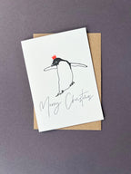 Christmas Penguin Letterpress Card | Christmas Card