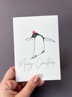Christmas Penguin Letterpress Card | Christmas Card