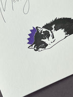 Christmas Cat Letterpress Card