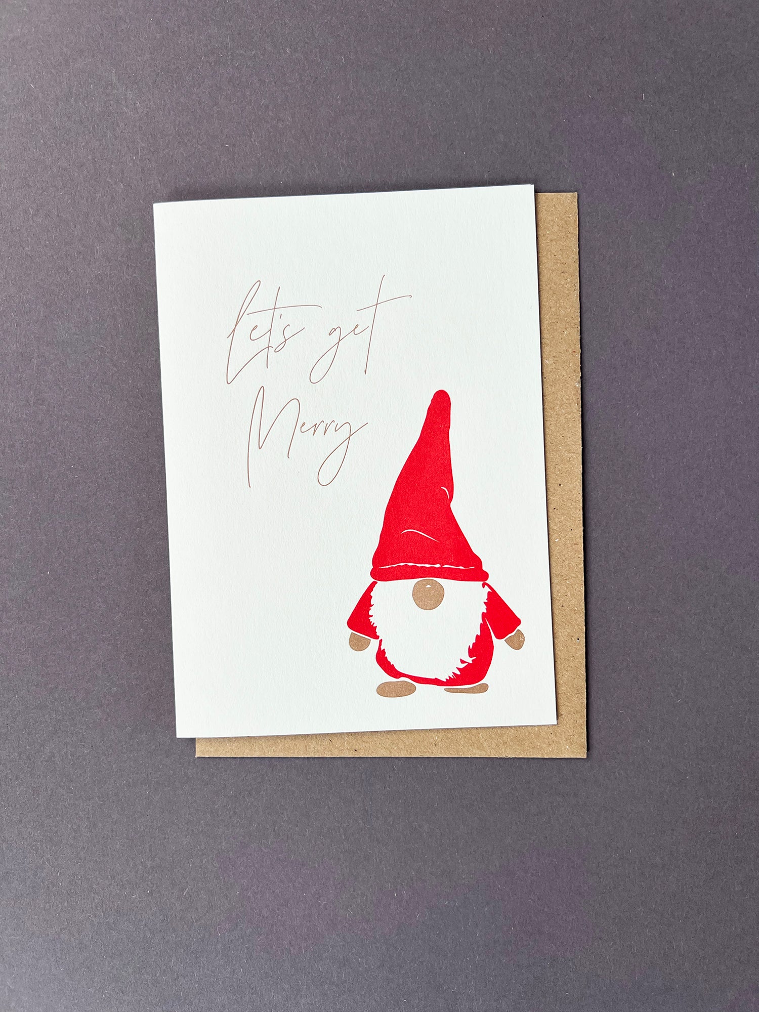 Get Merry Gonk Card Letterpress | Christmas Card