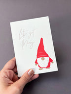 Get Merry Gonk Card Letterpress | Christmas Card
