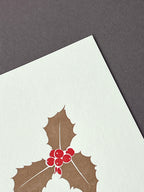 Christmas Holly Letterpress Card