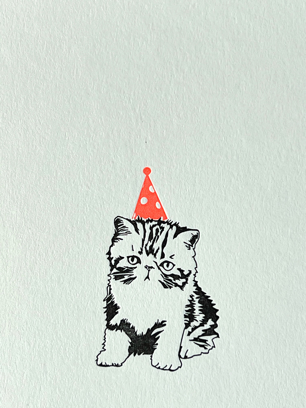 Birthday Cat Letterpress Card