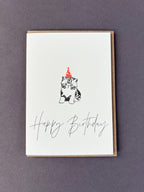 Birthday Cat Letterpress Card