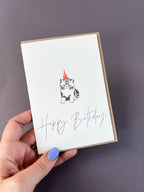 Birthday Cat Letterpress Card