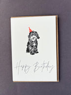 Birthday Cockapoo Letterpress Card