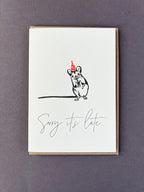 Late Mouse Card | Belated Birthday Card