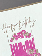 Birthday Cake Letterpress Card
