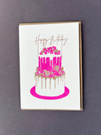 Birthday Cake Letterpress Card