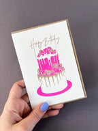 Birthday Cake Letterpress Card