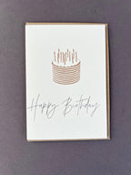 Birthday Candles Letterpress Card