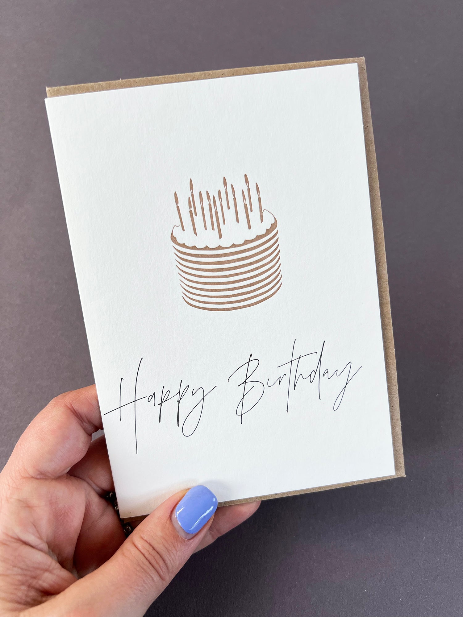 Birthday Candles Letterpress Card