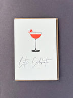 Celebrate Cosmo Letterpress Card | Cocktail Birthday Card