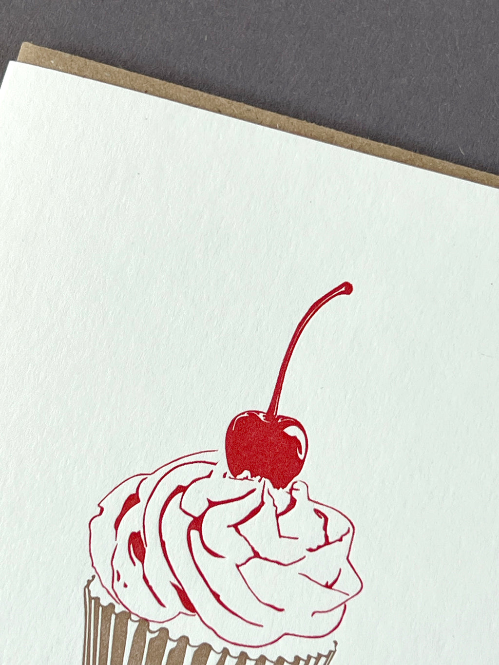 Cherry Cake Letterpress Card