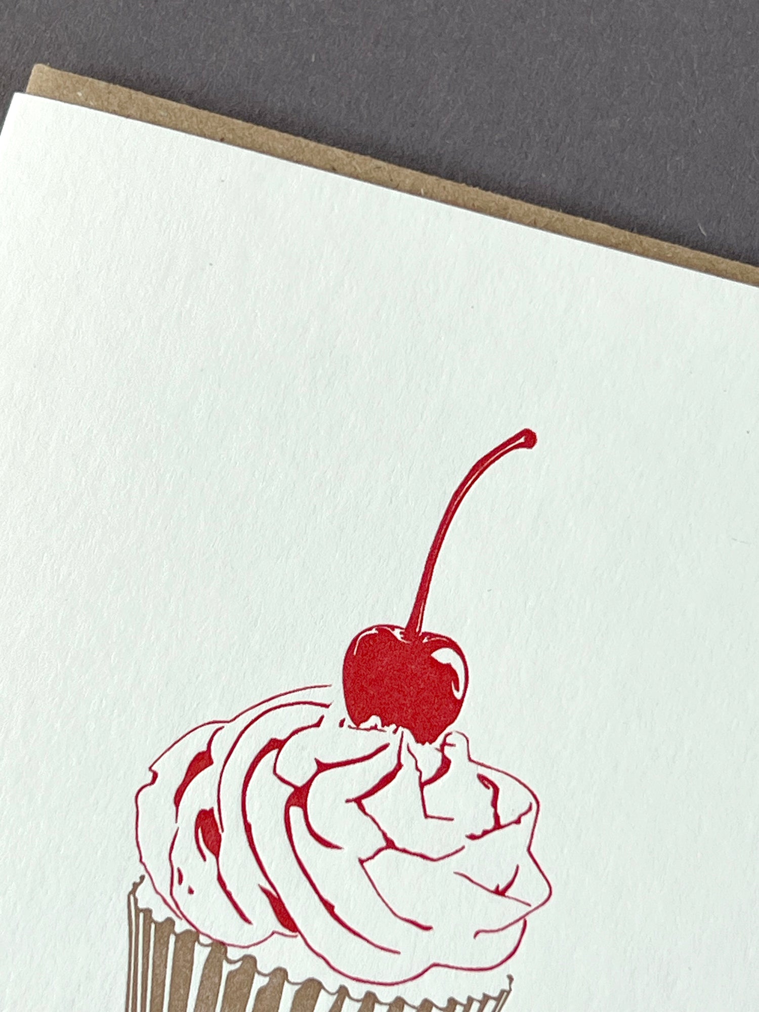 Cherry Cake Letterpress Card