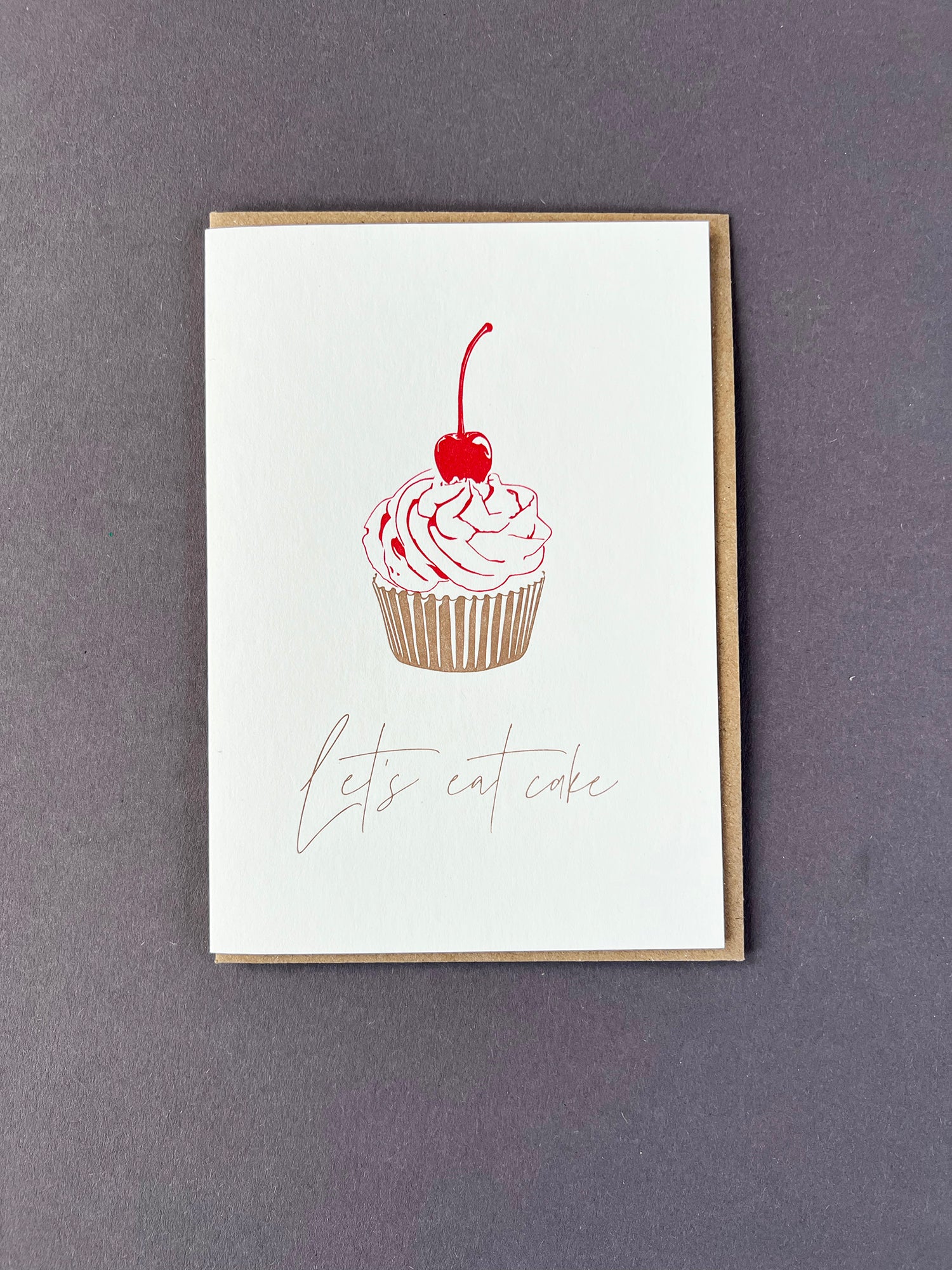 Cherry Cake Letterpress Card