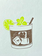 Celebrate Mojito Letterpress Card | Cocktail Birthday Card