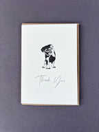 Thank You Puppy Letterpress Card