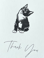Thank You Cat Letterpress Card