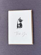 Thank You Cat Letterpress Card
