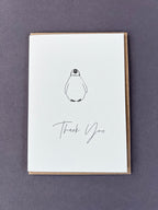 Thank You Penguin Letterpress Card