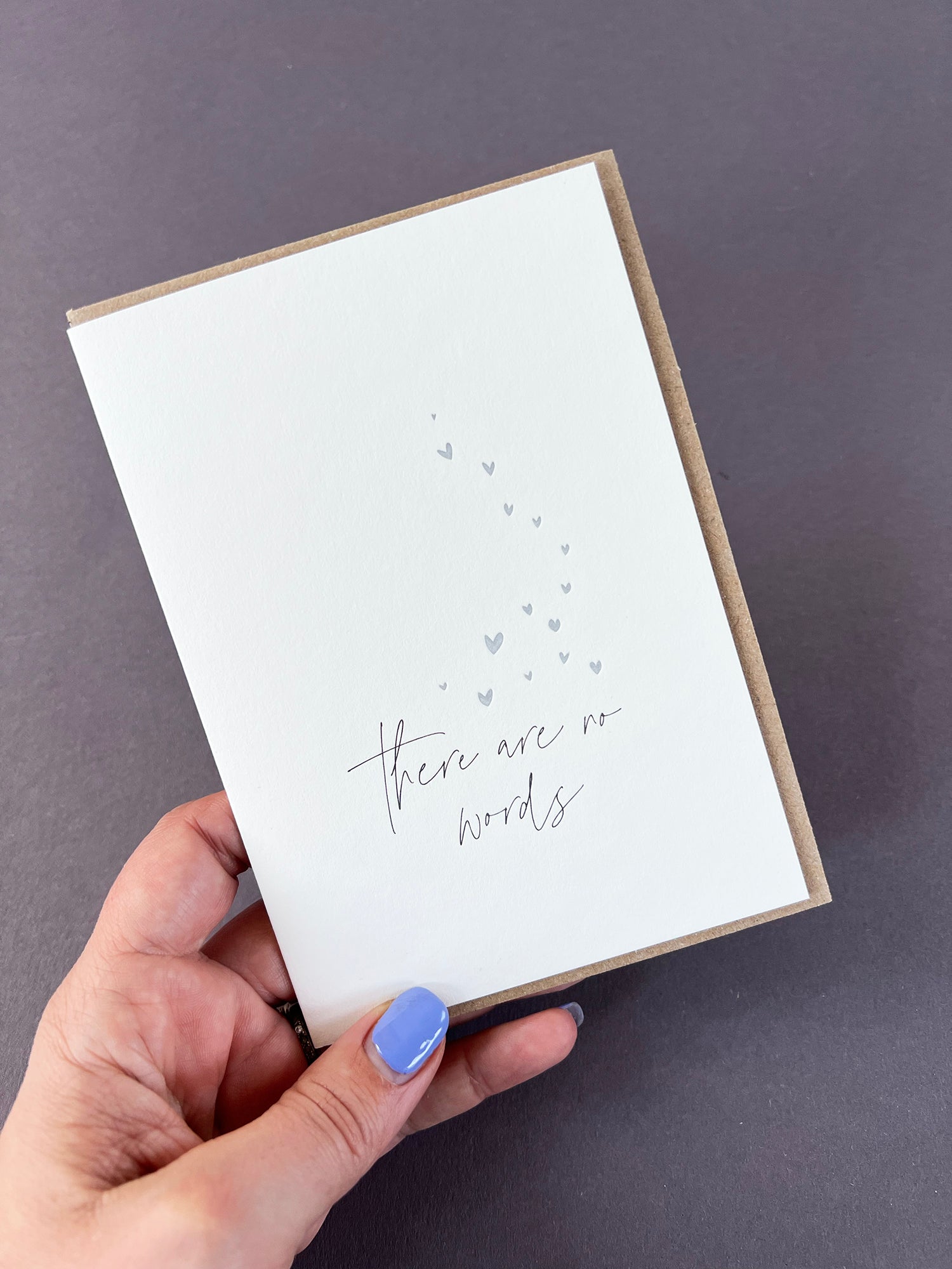 No Words Letterpress Card