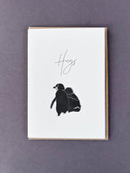 Penguin Hugs Letterpress Card