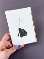 Penguin Hugs Letterpress Card