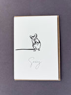 Sorry Mouse Letterpress Card