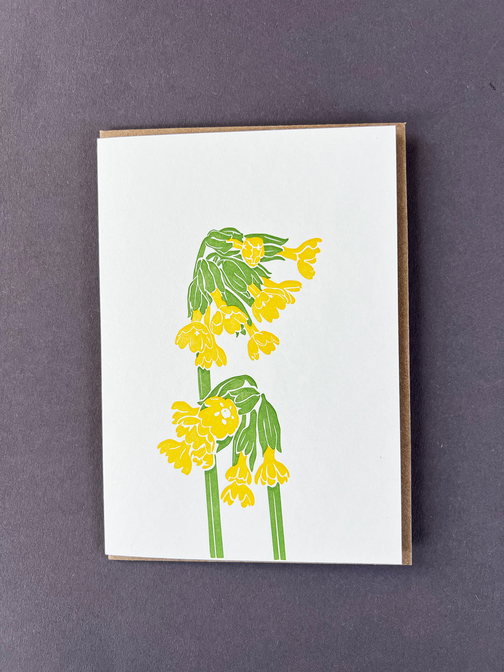 Cowslip Letterpress Card