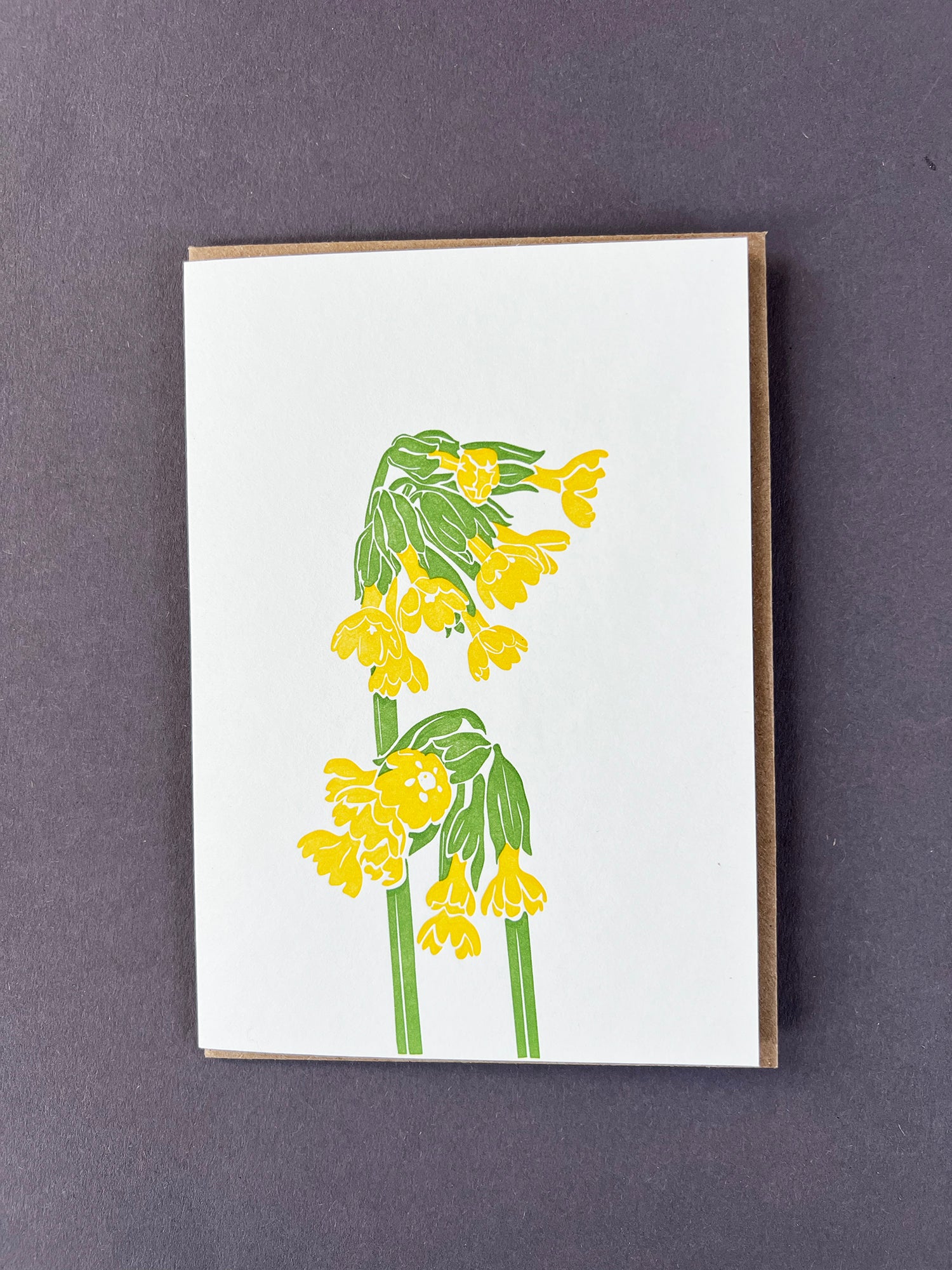 Cowslip Letterpress Card