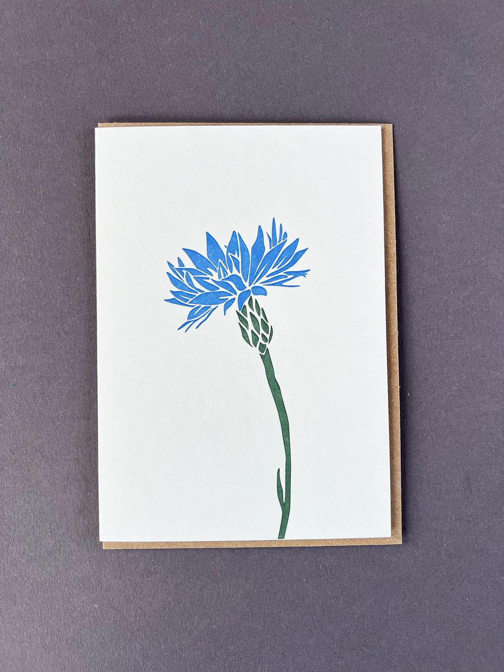 Cornflower Letterpress Card