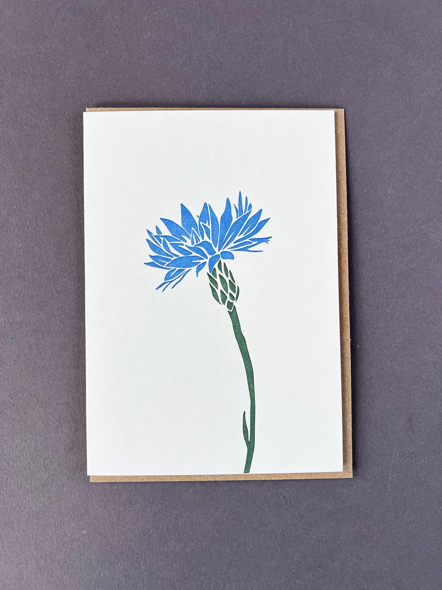 Cornflower Letterpress Card