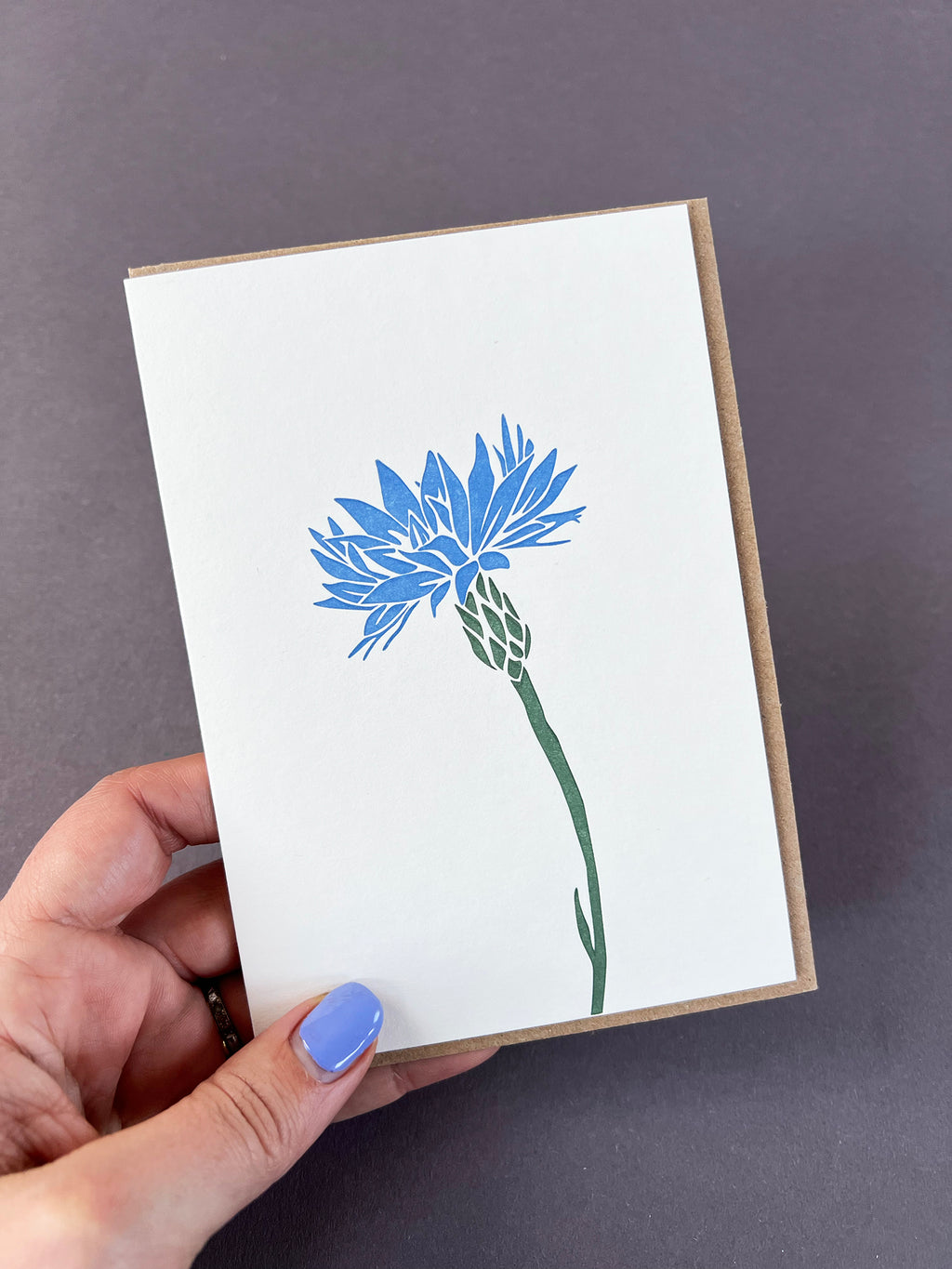 Cornflower Letterpress Card