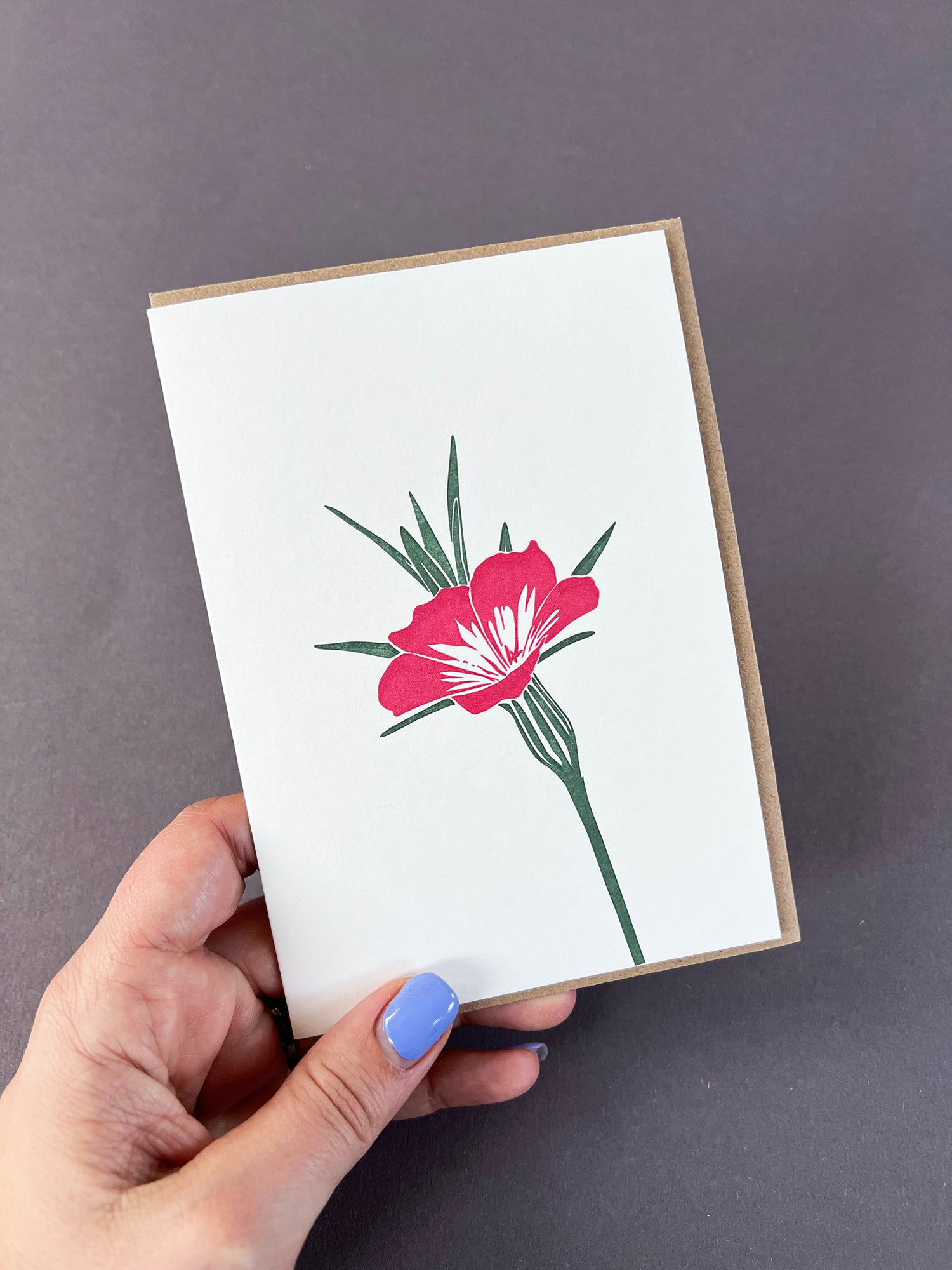 Corncockle Letterpress Card