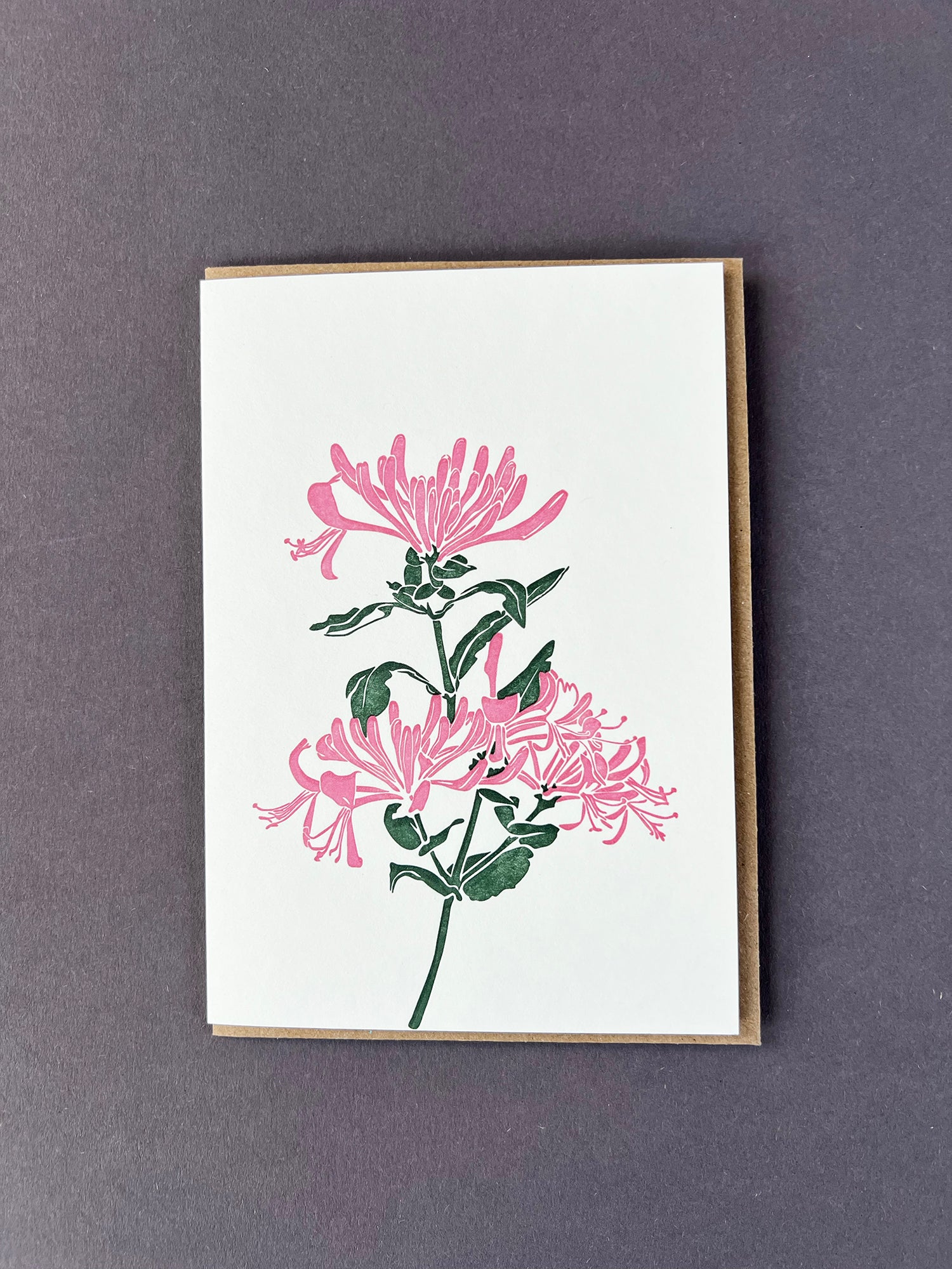 Honeysuckle  Letterpress Card