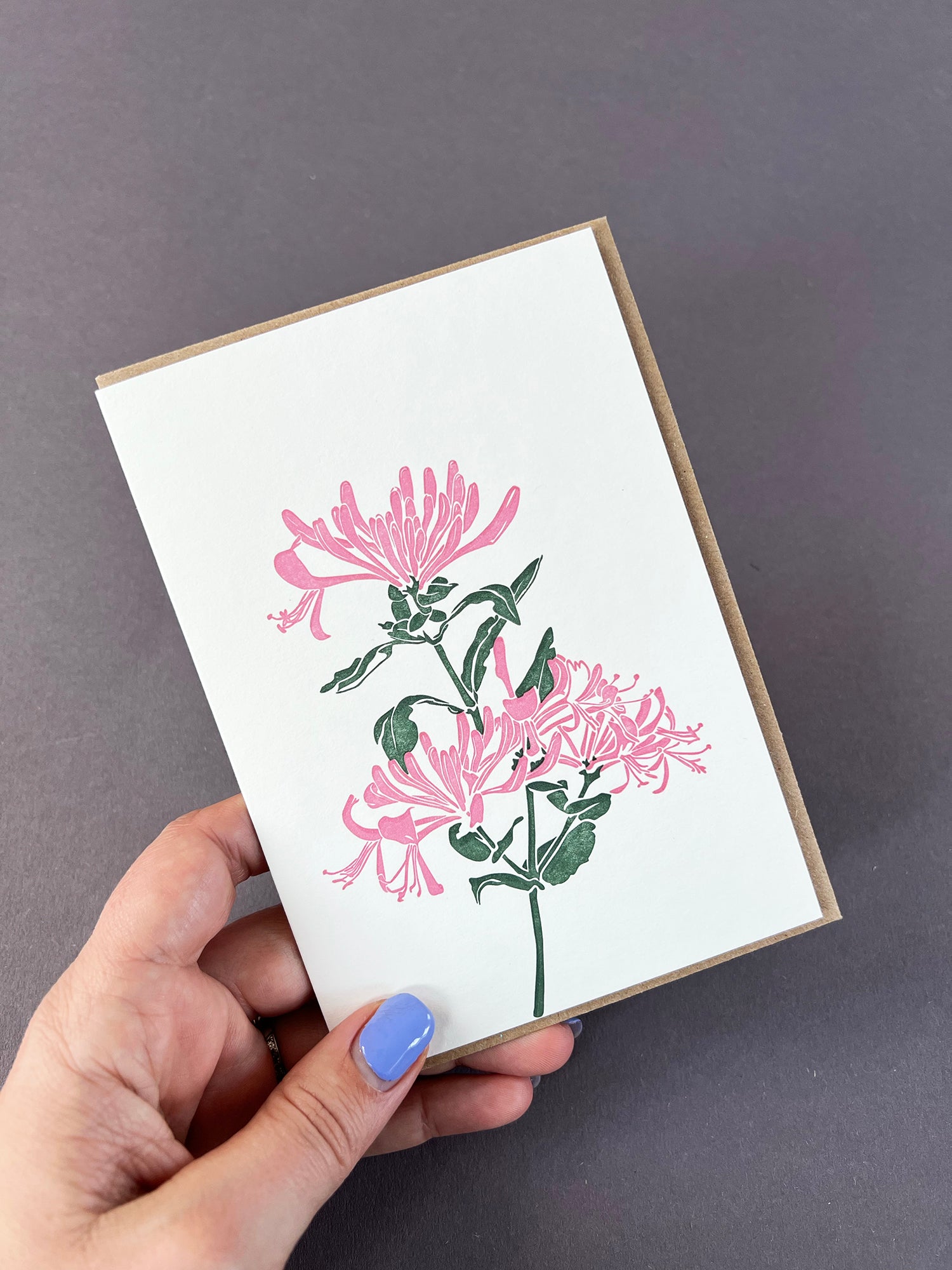 Honeysuckle  Letterpress Card