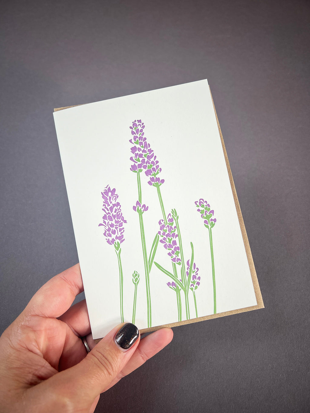 Lavender Letterpress Card