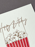 Popcorn Birthday Card