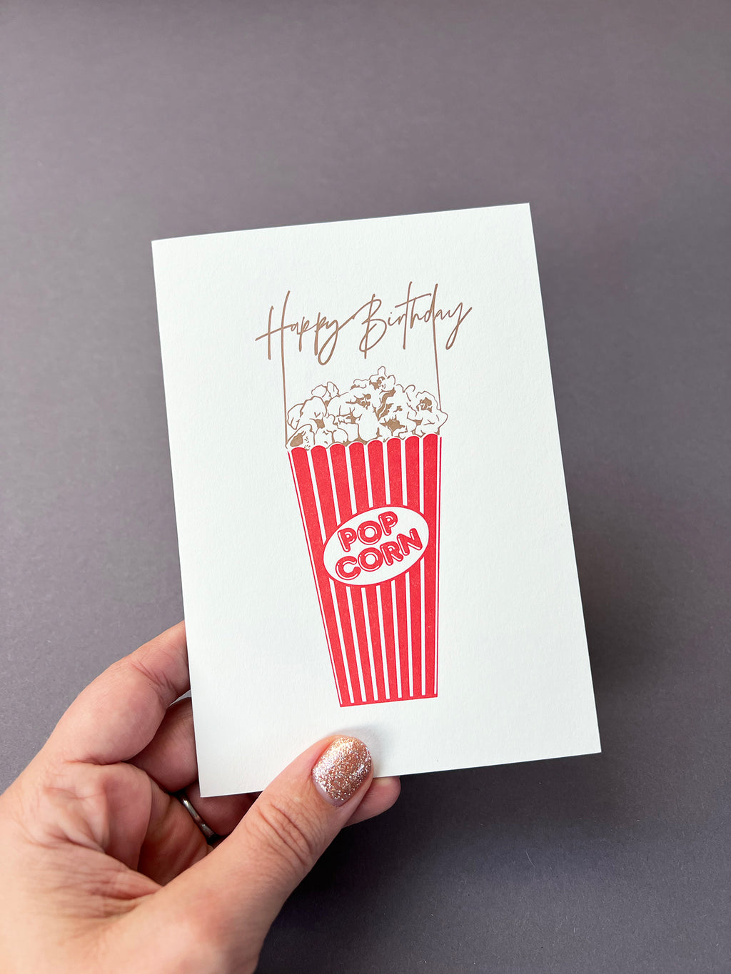Popcorn Birthday Card