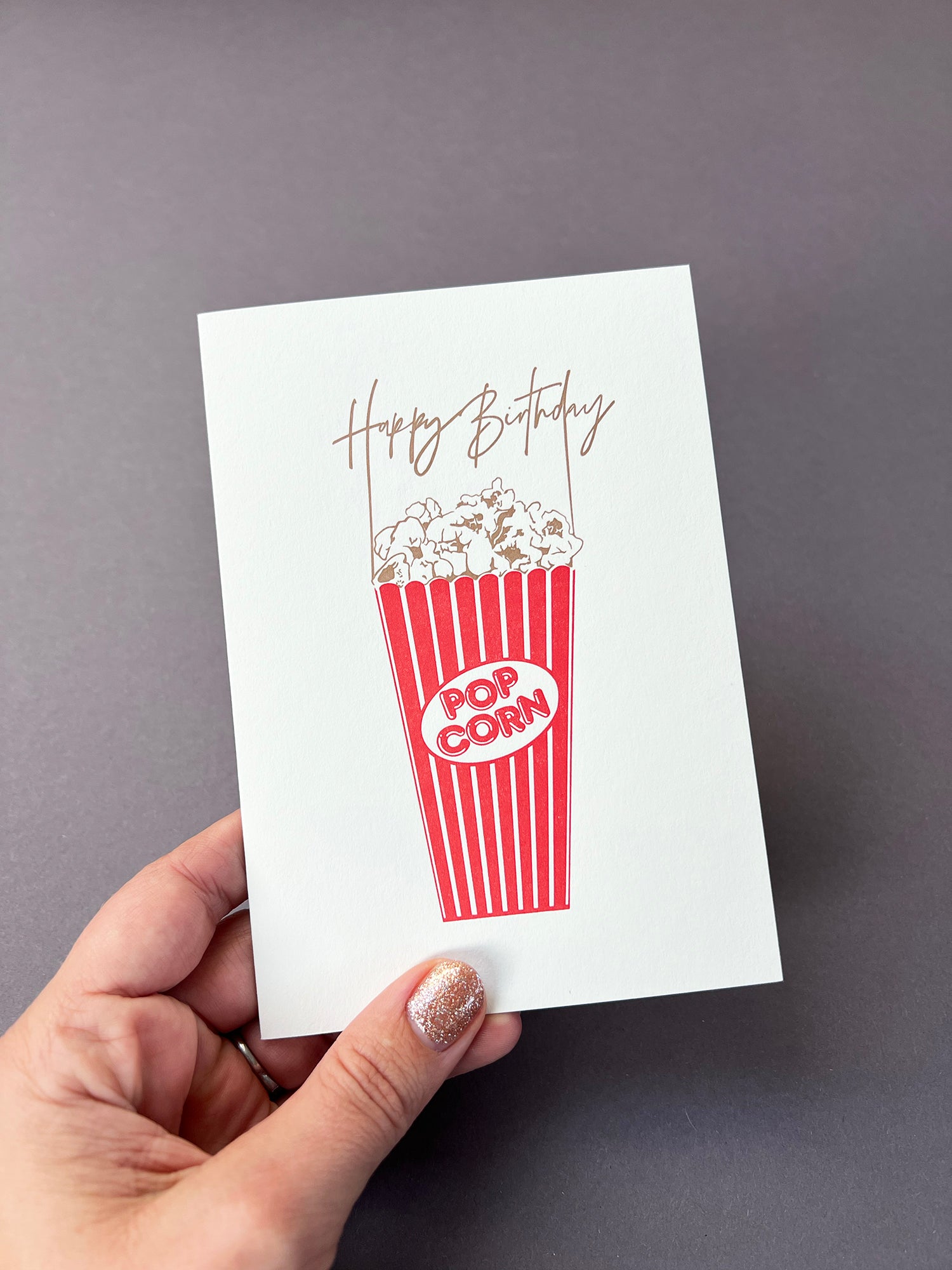 Popcorn Birthday Card