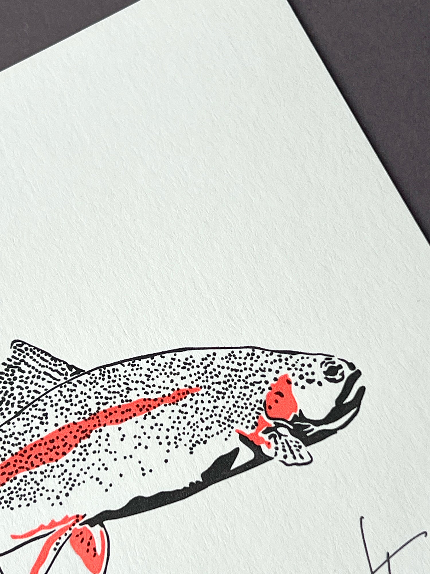 Birthday Fishing Letterpress Card