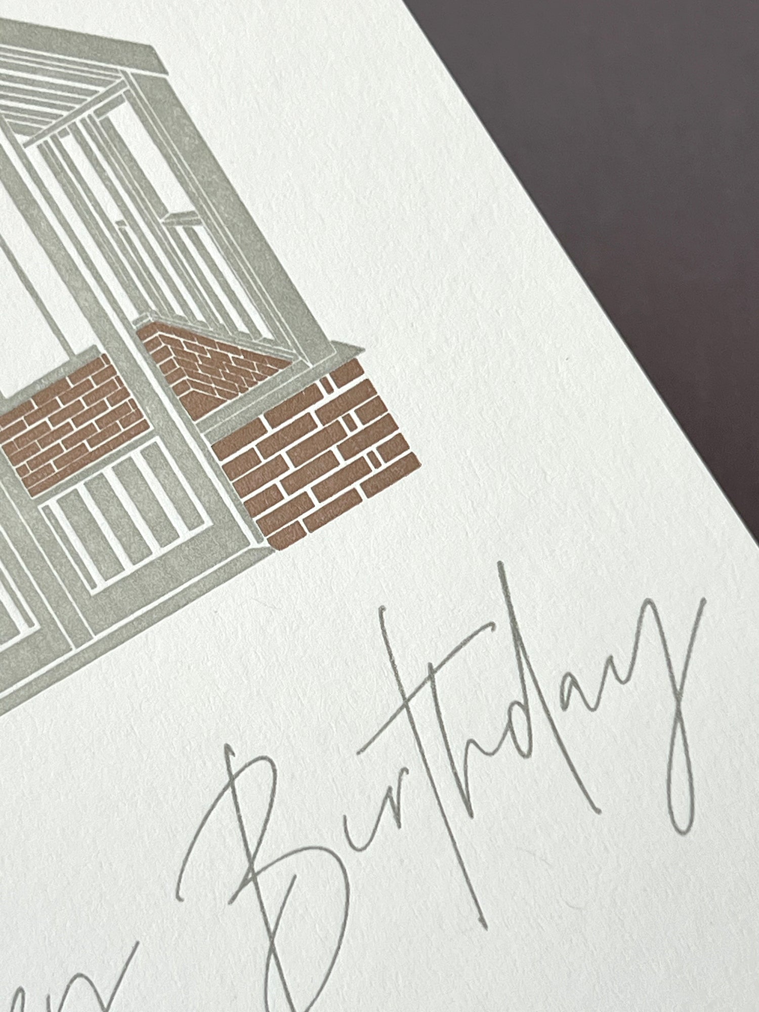Birthday Greenhouse Letterpress Card