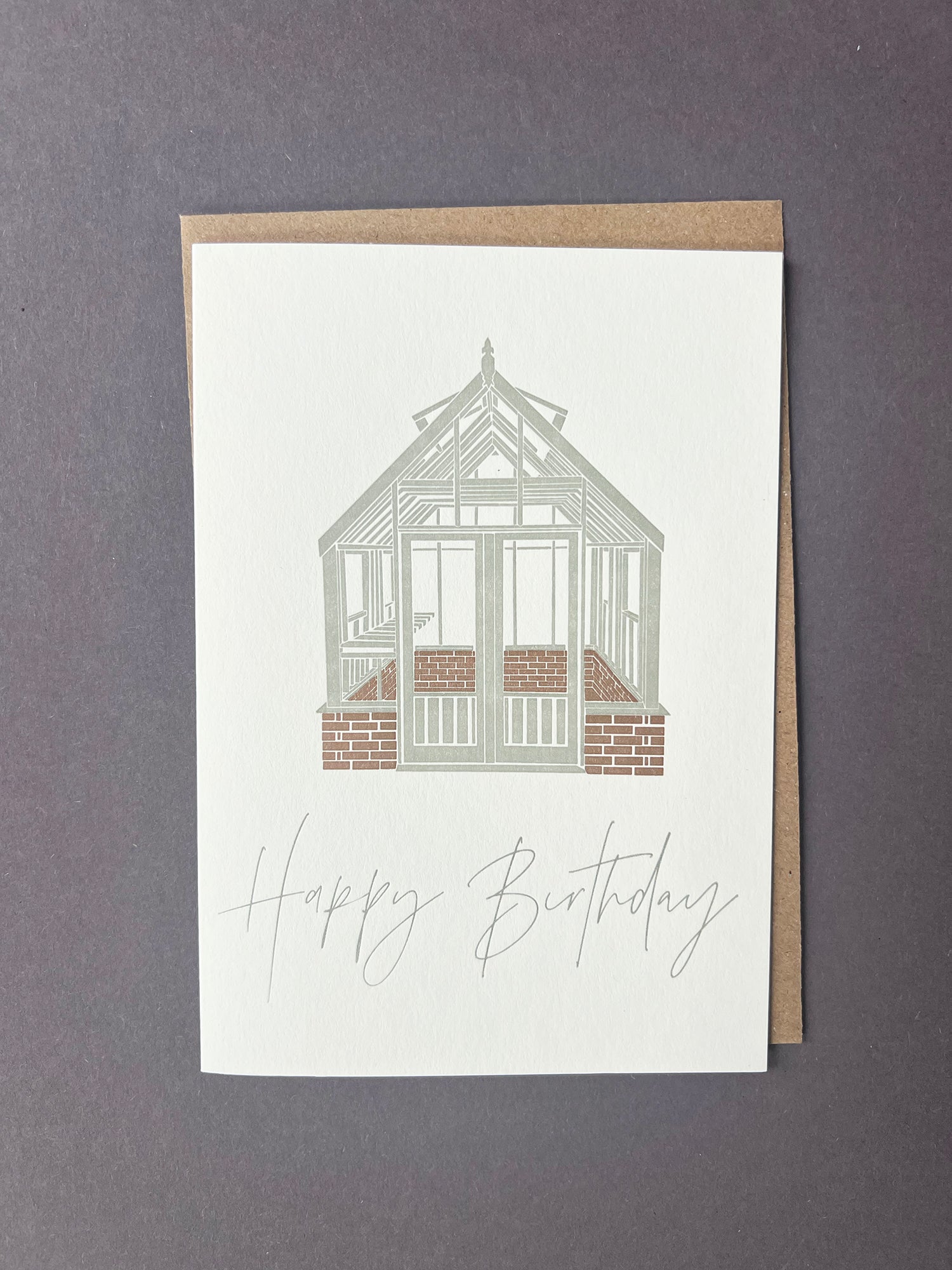 Birthday Greenhouse Letterpress Card