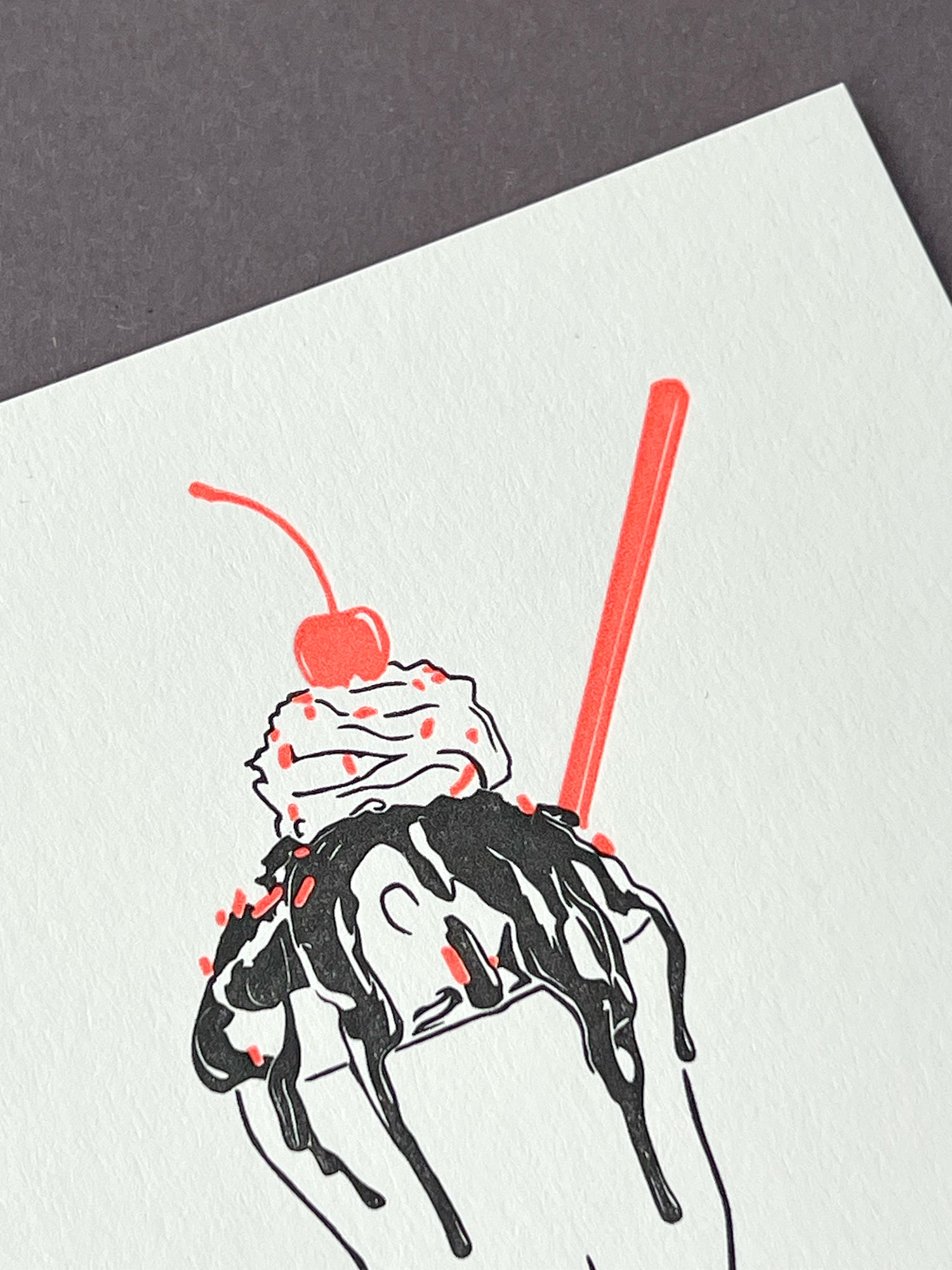 Birthday Sundae Letterpress Card