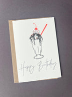 Birthday Sundae Letterpress Card