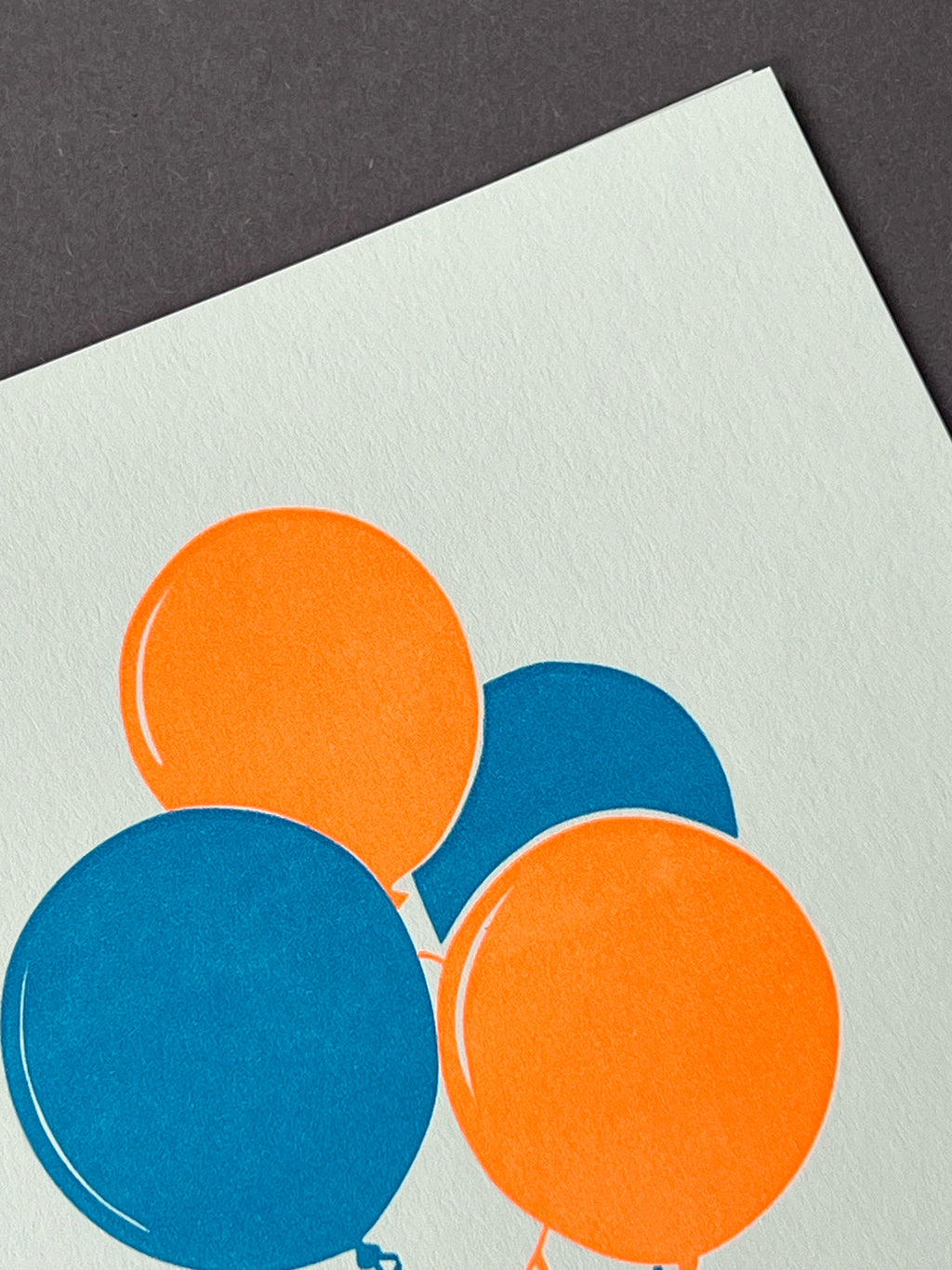 Birthday Balloons Letterpress Card